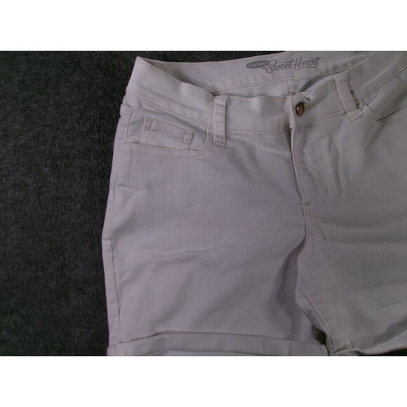 Old Navy Shorts Womens 4 SweetHeart White Denim Cuffed Stretch Bright White - Picture 3 of 13